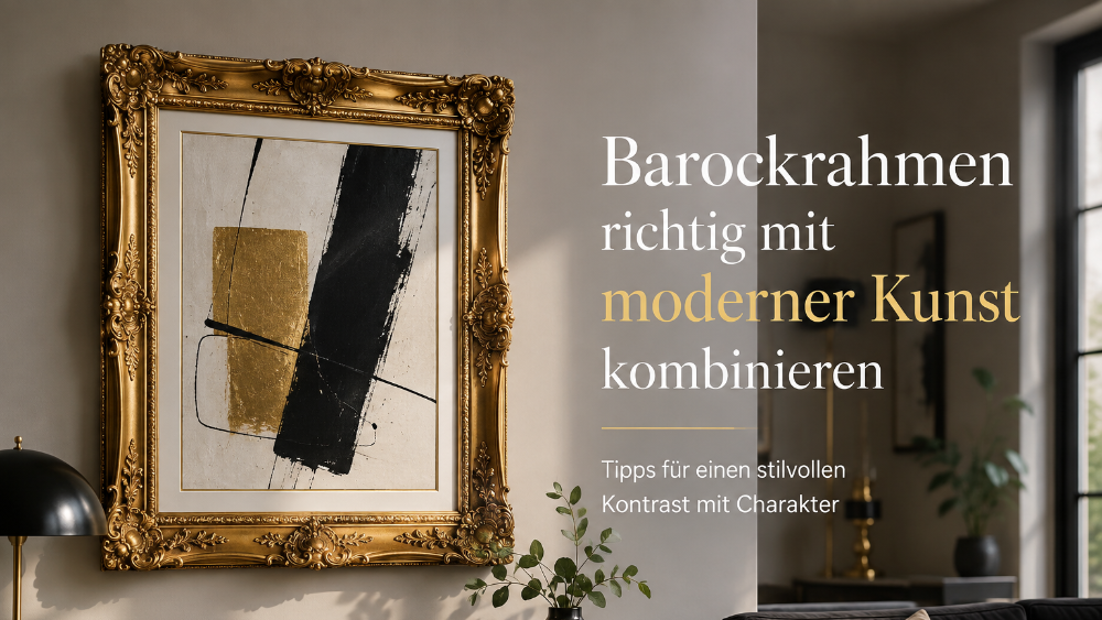 Barockrahmen mit moderner Kunst kombinieren